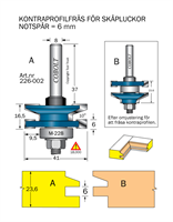 Kontraprofilfräs 10° D=41 Not=6 S=8