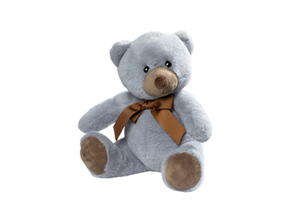 Teddybjörn sittande blå/grå 2/fp CE märkt