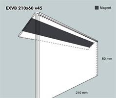 Etiketthållare EXVB 210-60F 45V magnet