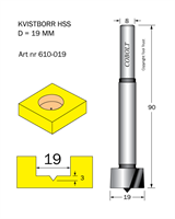 Kvistborr HSS D=19 TL=90 S=8