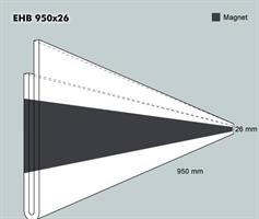 Etiketthållare EHB 950-26F rak magnet