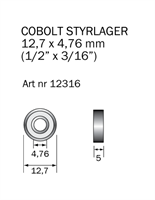 Kullager 12,7 x 4,76 mm