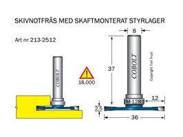 Skivnotfräs L=2.5 F=12 D=36 S=8