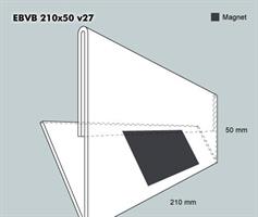 Etiketthållare till pallställ EBVB 210-50F vinklad 27°