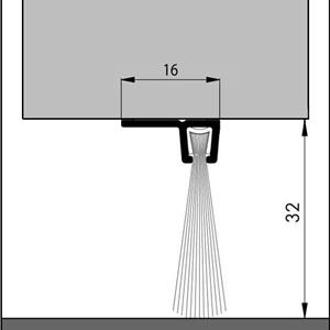 Børstelist 32 mm x 300 cm - 10 stk