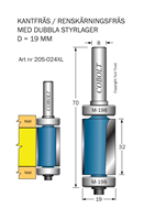 Kantfräs m dubbla lager M-198