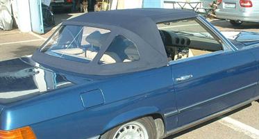 Sufflett Mercedes W107 280-560SL 71-89 blå