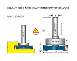 Skivnotfräs L=8 F=4 D=36 S=8