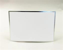 Kort Sorg silverkant m plastficka 25/fp