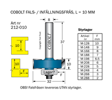 Falsfräs L=10 D=32 S=8 SL=37