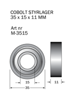 M-3515 Kullager 35 x 15 x 11 mm