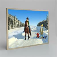 Vinterridtur, 70x50 cm (Poster, inramad)