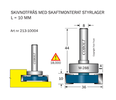 Skivnotfräs L=10 F=4 D=36 S=8