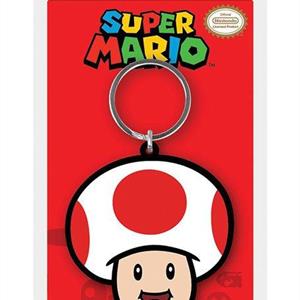 Super Mario Rubber Keychain, Toad