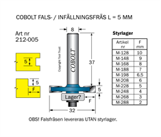 Falsfräs L=5 D=32 S=8 SL=37