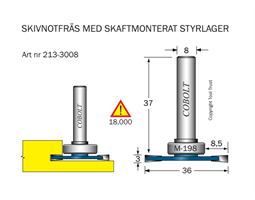 Skivnotfräs L=3 F=8.5 D=36 S=8