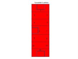 Tunneltält 5 segment Röd