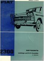 Reservdelskatalog karosseri begagnad original Fiat 2300 2a serie