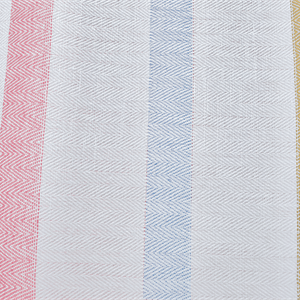 Vejbystrand handduk 50x70 cm, sand/ljusblå/rosa