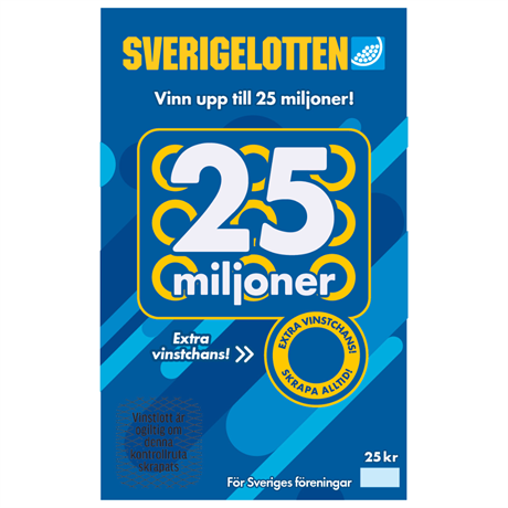 Ge Sverigelotten som gåva eller premie och låt mottagaren få chans att vinna upp till 25 miljoner