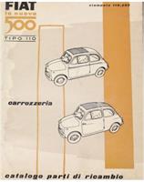 Reservdelskatalog karosseri begagnad original Fiat 500 Typ 110 4e serie