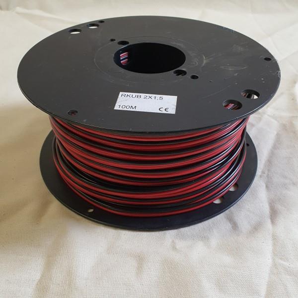 Kabel 2x1,5mm2 rød-sort