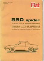 Reservdelskatalog karosseri begagnad original Fiat 850 Spider