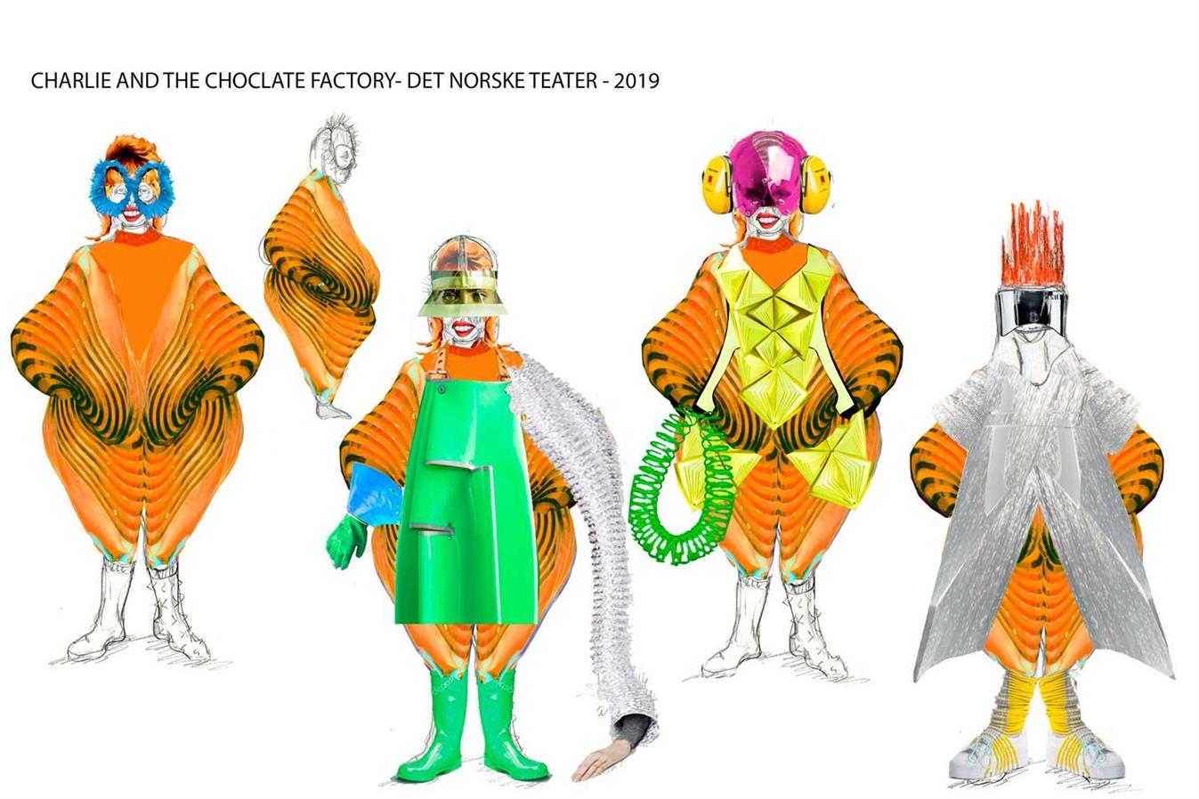 Charlie and the chocolate factory - Det Norske Teatret - Director: Vidar Magnussen - Costume Design: Christina Lovery 