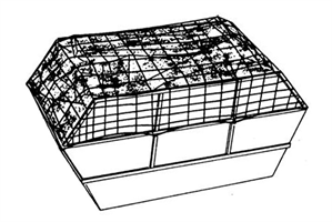 Containernät, 3,5x5,0m, Svart