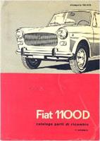 Reservdelskatalog mekanik begagnad original Fiat 1100 D 1a serie