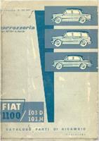 Reservdelskatalog karosseri begagnad original Fiat 1100 103 D, 1100 103 H