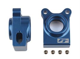RC10B74.1 FT Rear Hubs, blue aluminum