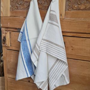 ODA kjøkkenhåndkle i lin blå 