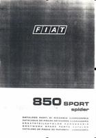 Reservdelskatalog karosseri kopia Fiat 850 Sport Spider