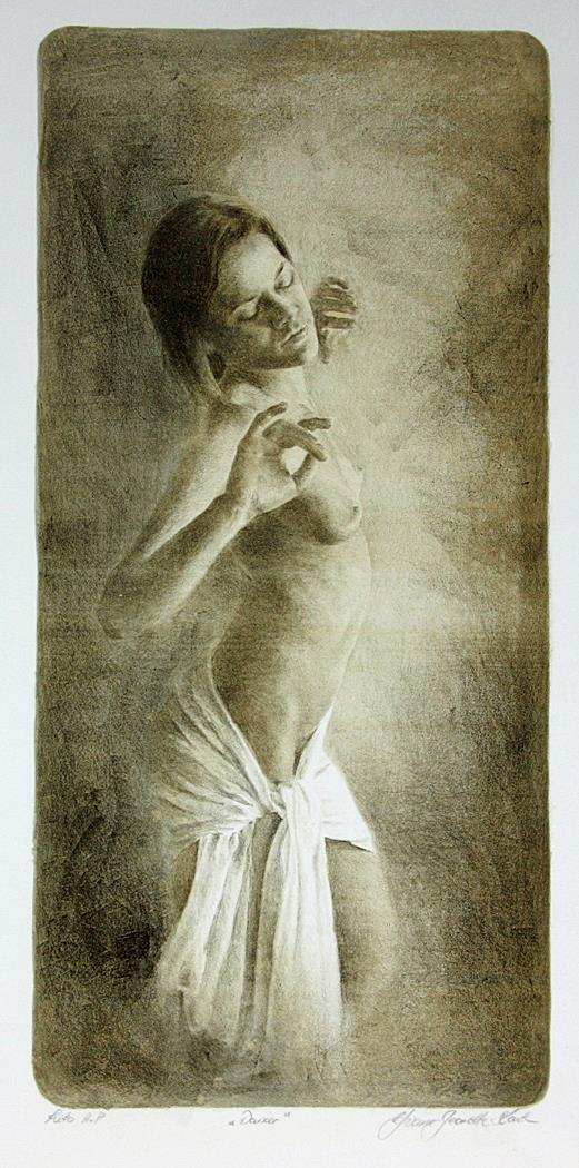 "Dancer", litografi, 61 x 34 cm.