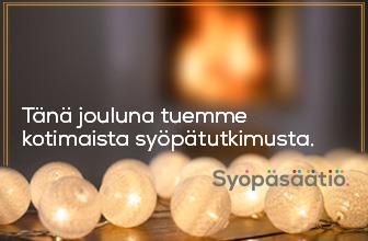 Syöpäsäätiö joululahjoitus