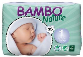 Bambo blöja New born 2-4kg