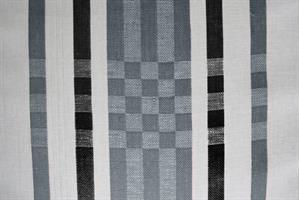 Torekov löpare 37x239 cm, stålgrå/svart/vit