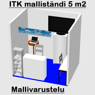 ITK model booth 5 m2 with furniture