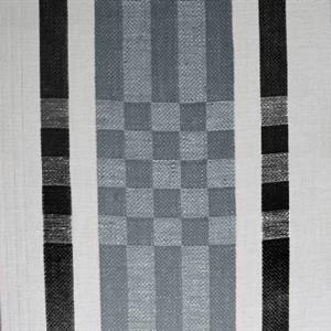 Torekov löpare 37x288 cm, stålgrå/svart/vit