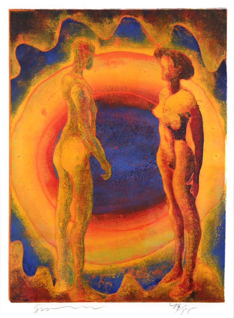 "To piker", farge-tresnitt 1997 50 x 37 cm.