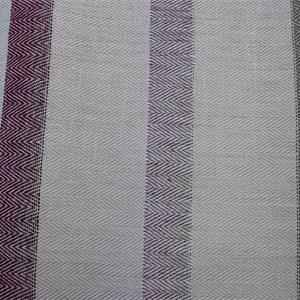 Vejbystrand handduk 50x70 cm, stålgrå/vinröd