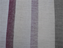 Vejbystrand handduk 50x70 cm, stålgrå/vinröd