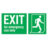 IMO "Emergency Exit" 150x300mm self adhesive photoluminescent