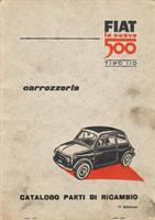 Reservdelskatalog karosseri begagnad original Fiat 500 N 1a serie