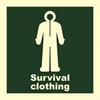 IMO "Survival Suit" 150x150 mm self adhesive-photoluminescent