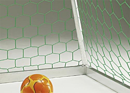 Fotbollsnät 11-m, 3,5mm garn, grönt, Hexa