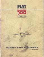 Reservdelskatalog mekanik begagnad original Fiat 500 N 1a serie