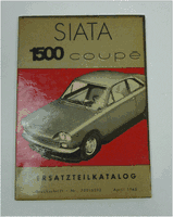 Reservdelskatalog mekanik-kaross begagnad original Siata 1500 Coupé