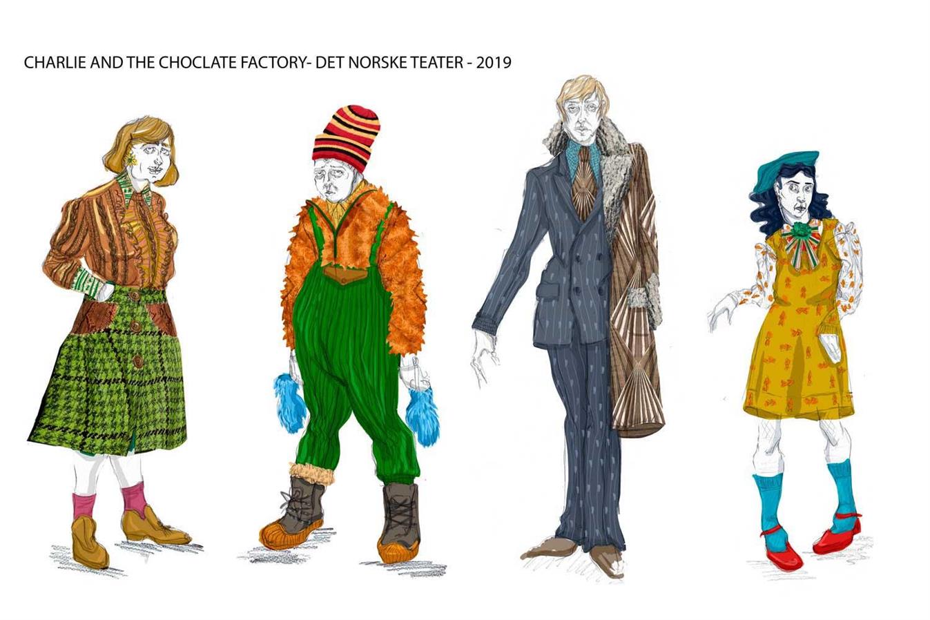 Charlie and the chocolate factory - Det Norske Teatret - Director: Vidar Magnussen - Costume Design: Christina Lovery 
